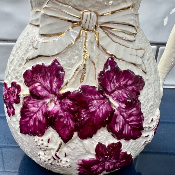 Rare Signed Avalon Faience Majolica Pitcher - Picture 4 of 10